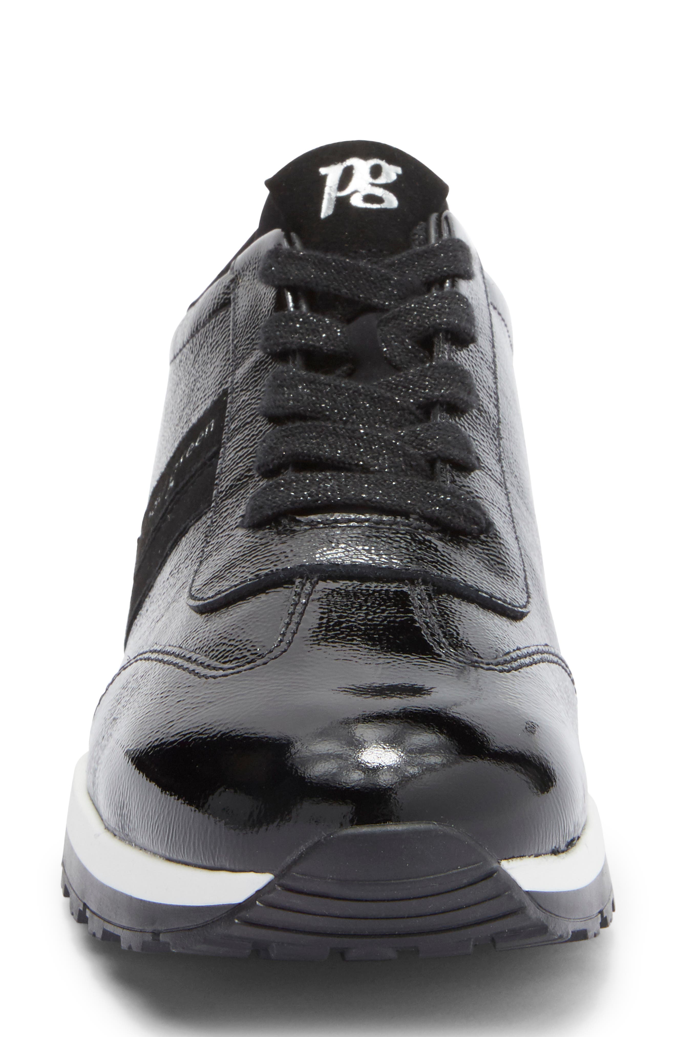 Paul Green Carrie Sneaker, Alternate, color, Black Crinkled Patent Combo