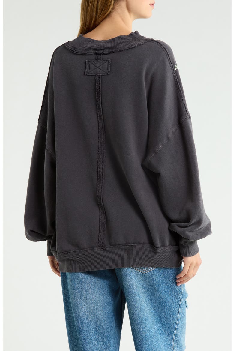 We The Free Palm Spring Turtle Graphic Sweatshirt, Alternate, color, WASHED BLACK COMBO