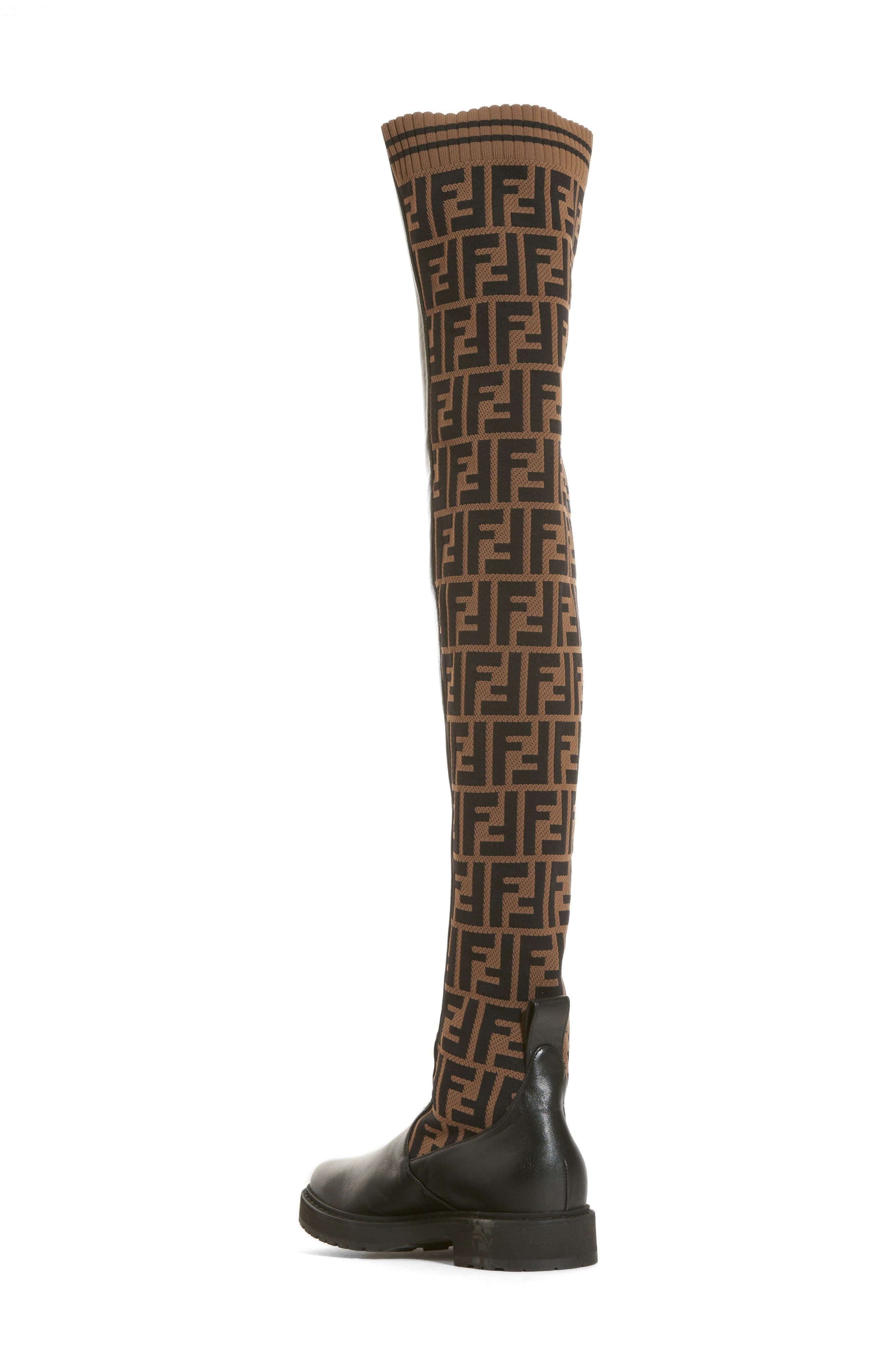 Fendi Rockoko Over the Knee Boot, Alternate, color, 