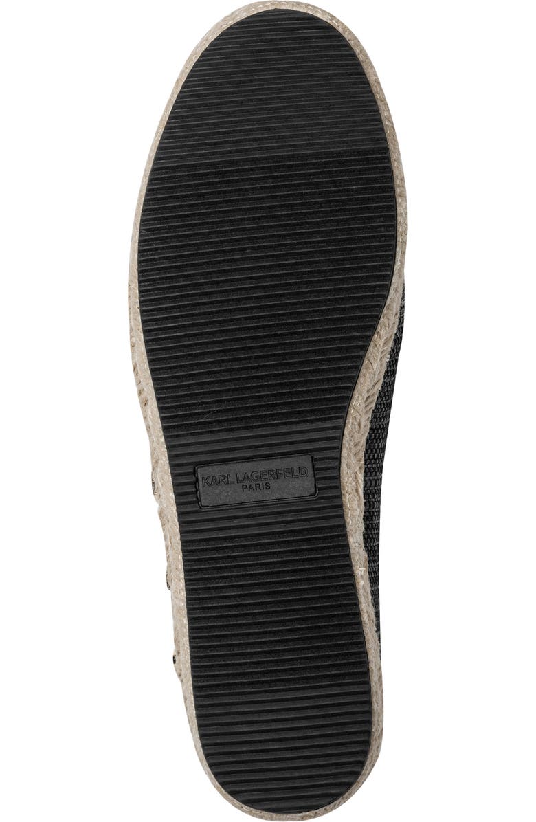 KARL LAGERFELD PARIS Malvie Espadrille Flat, Alternate, color, Black
