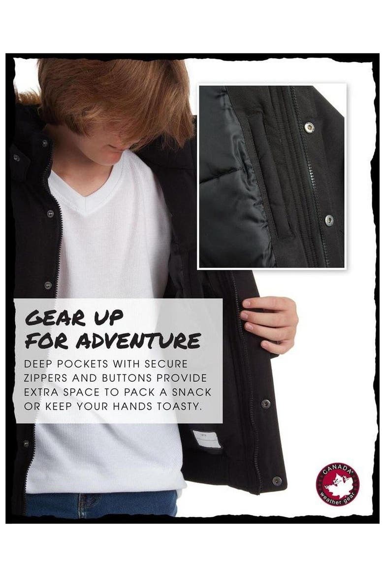 Boys' Winter Bomber Jacket, Alternate, color, Black