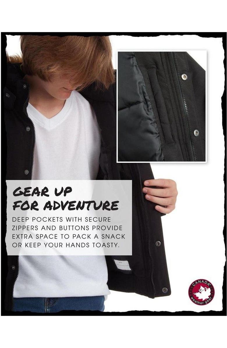 CANADA WEATHER GEAR Boys' Winter Bomber Jacket, Alternate, color,