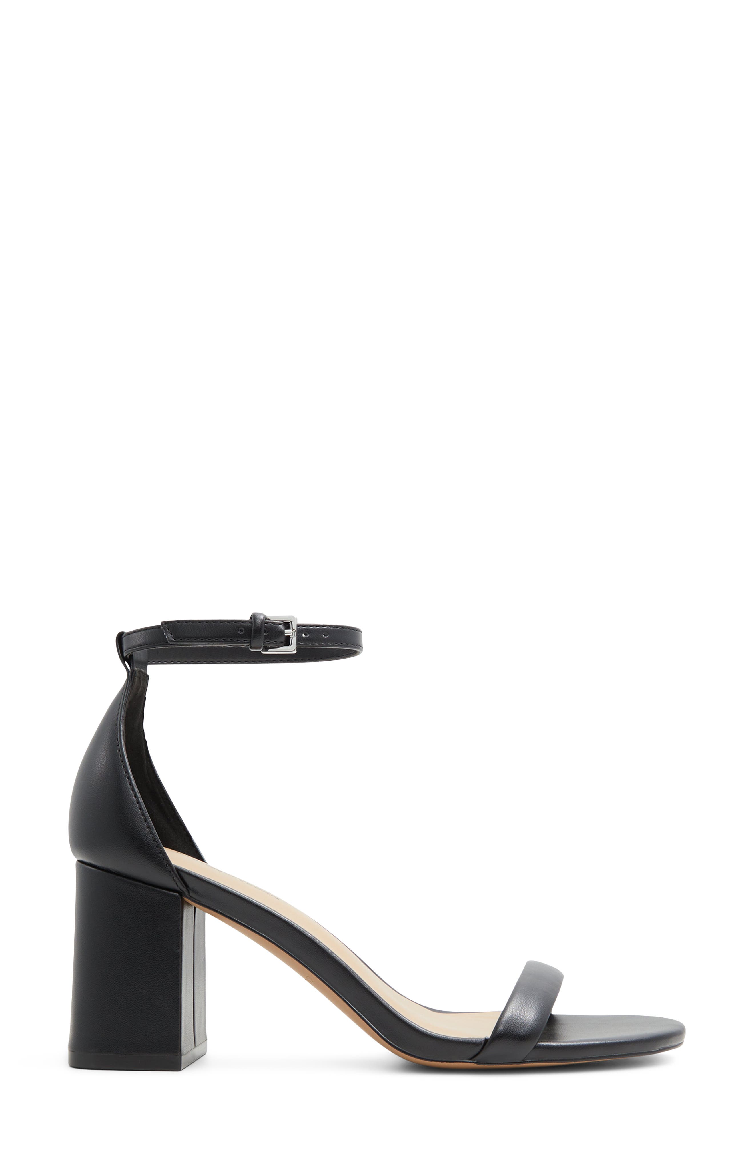 Elianaa Faux Leather Sandal, Alternate, color, BLACK