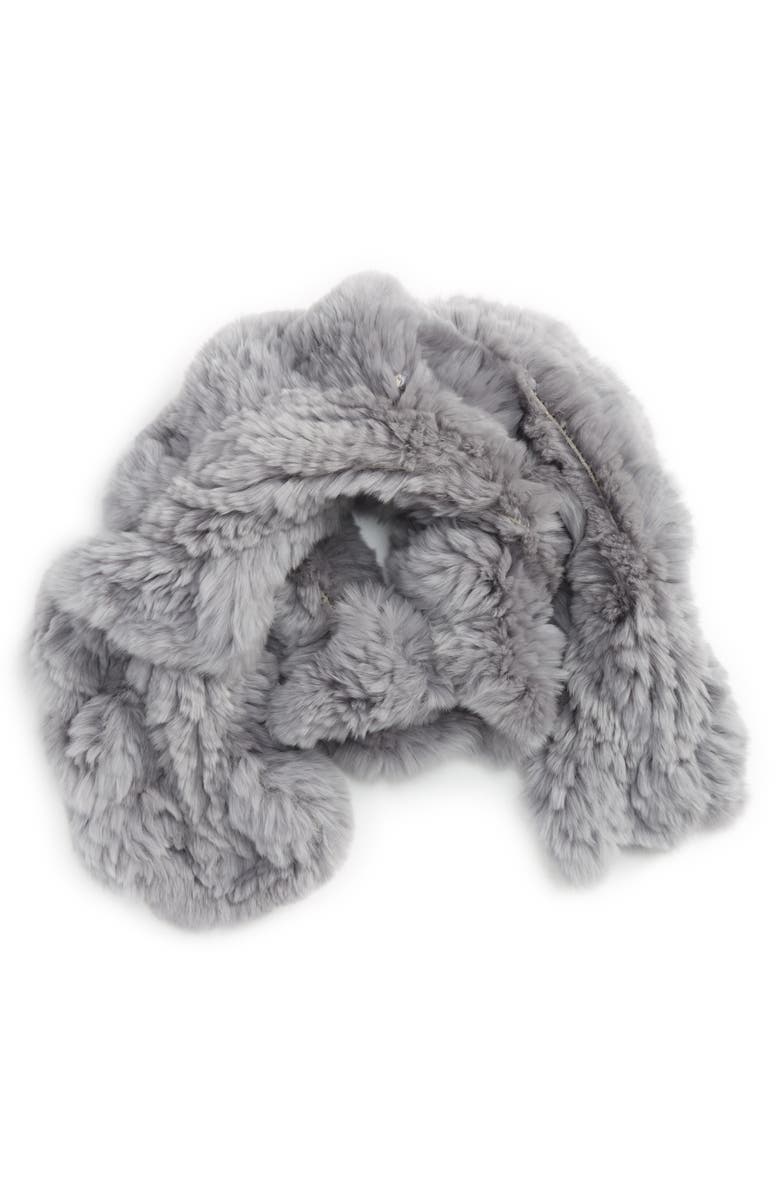 Toria Rose Genuine Rabbit Fur Scarf, Main, color, 