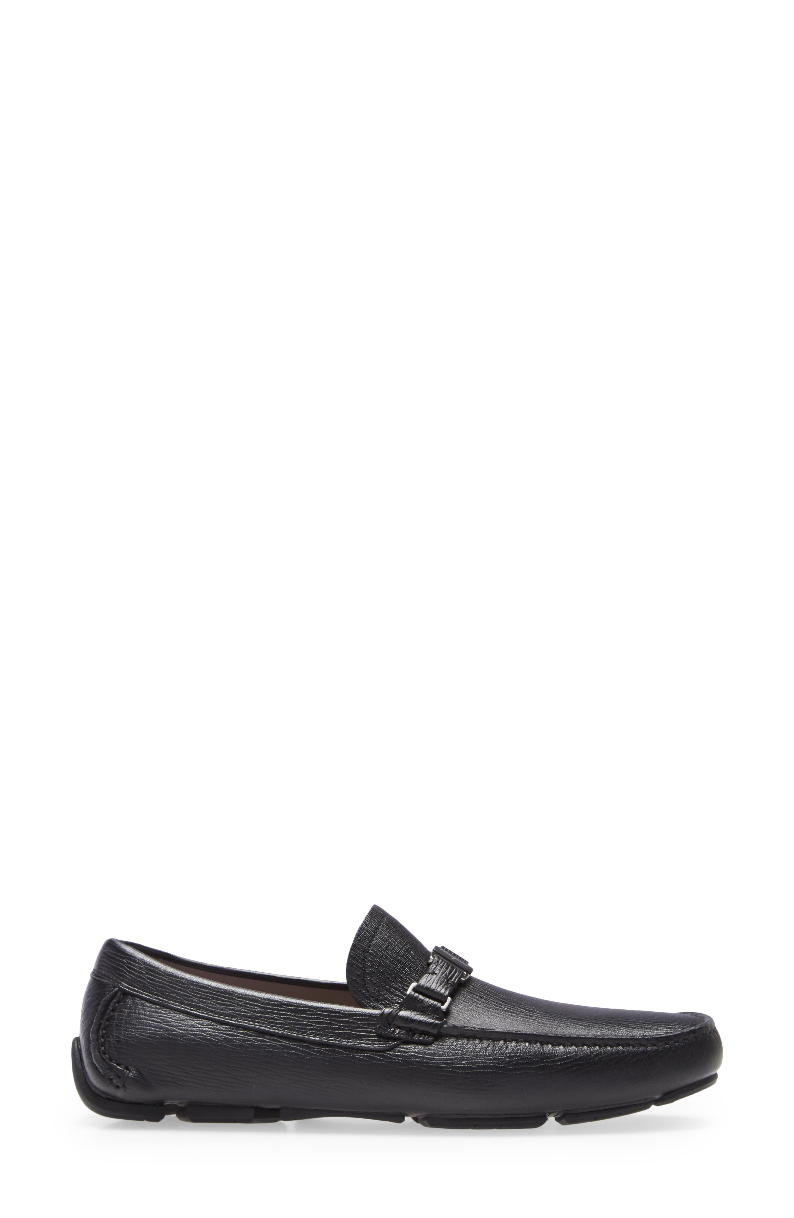 Salvatore Ferragamo Amer Driving Loafer, Alternate, color, BLACK