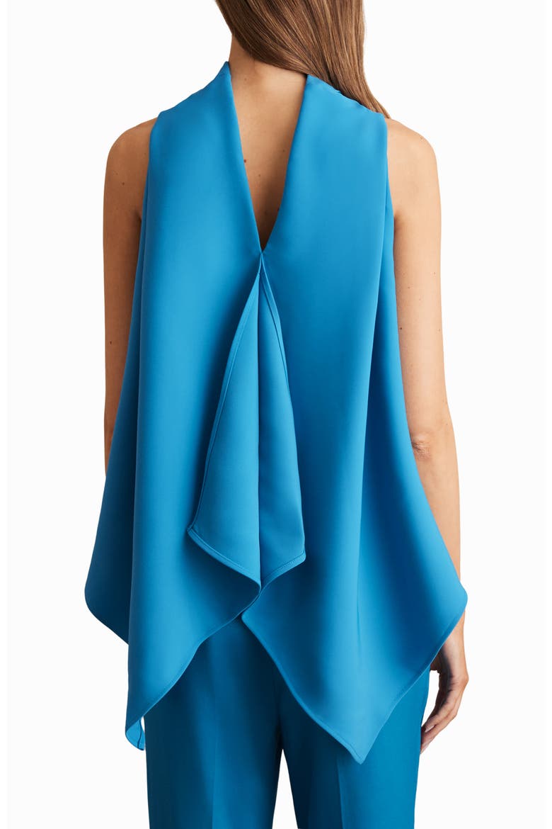 Simone Cowl Neck Sleeveless Trapeze Top, Alternate, color, BLUE
