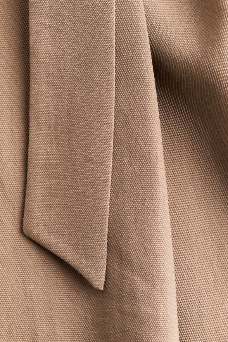 Tie-detail Twill Pants, Alternate, color, Beige