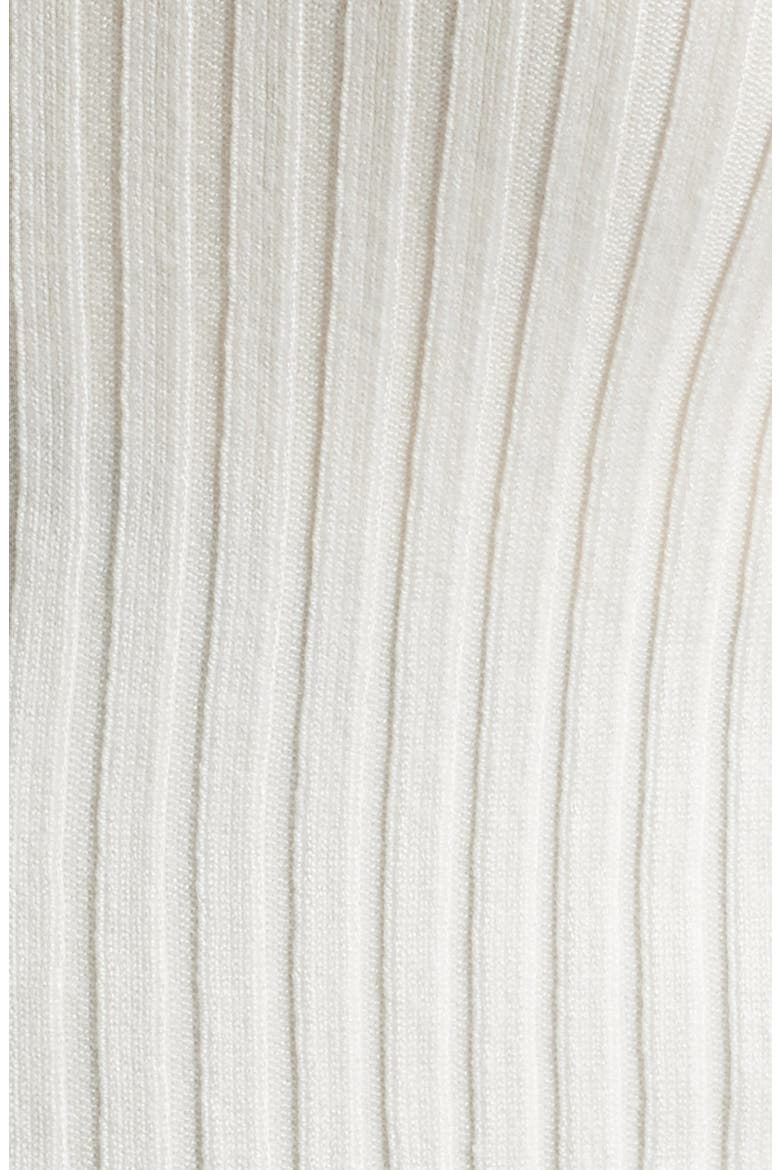 Tipped Short Sleeve Rib Polo Sweater, Alternate, color, WHITE
