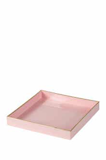 Pink Square Decorative Tray