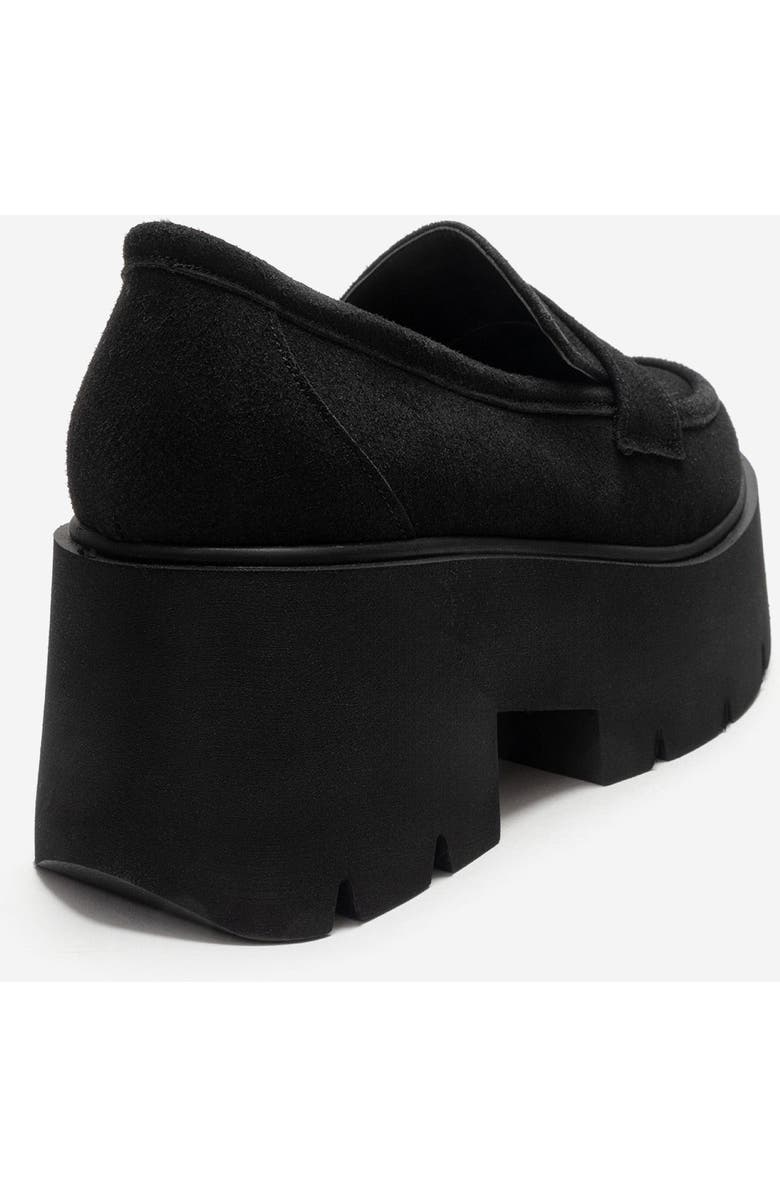 Prologue Shoes Santia Chunky Platform Loafer, Alternate, color, Black Suede