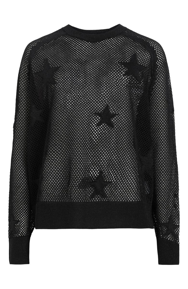 AllSaints Seraph Star Mesh Sweater, Alternate, color,