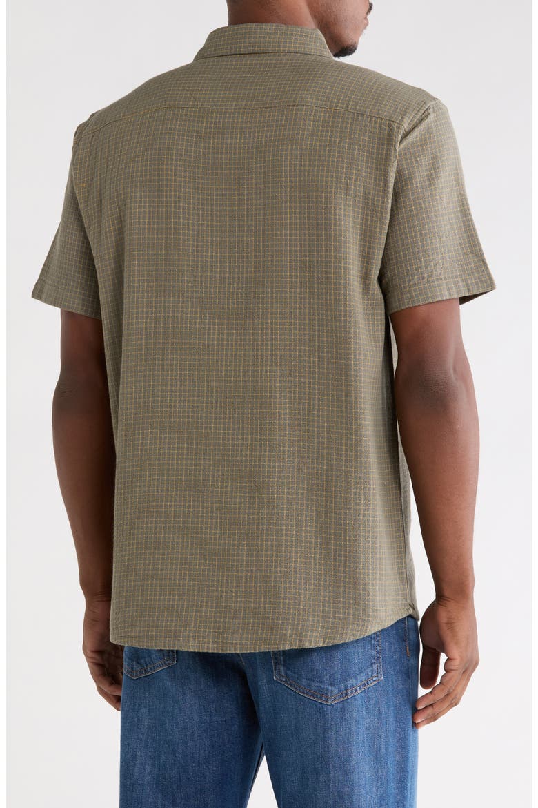 Costa Plaid Button-Up Shirt, Alternate, color, SAGE LEAF