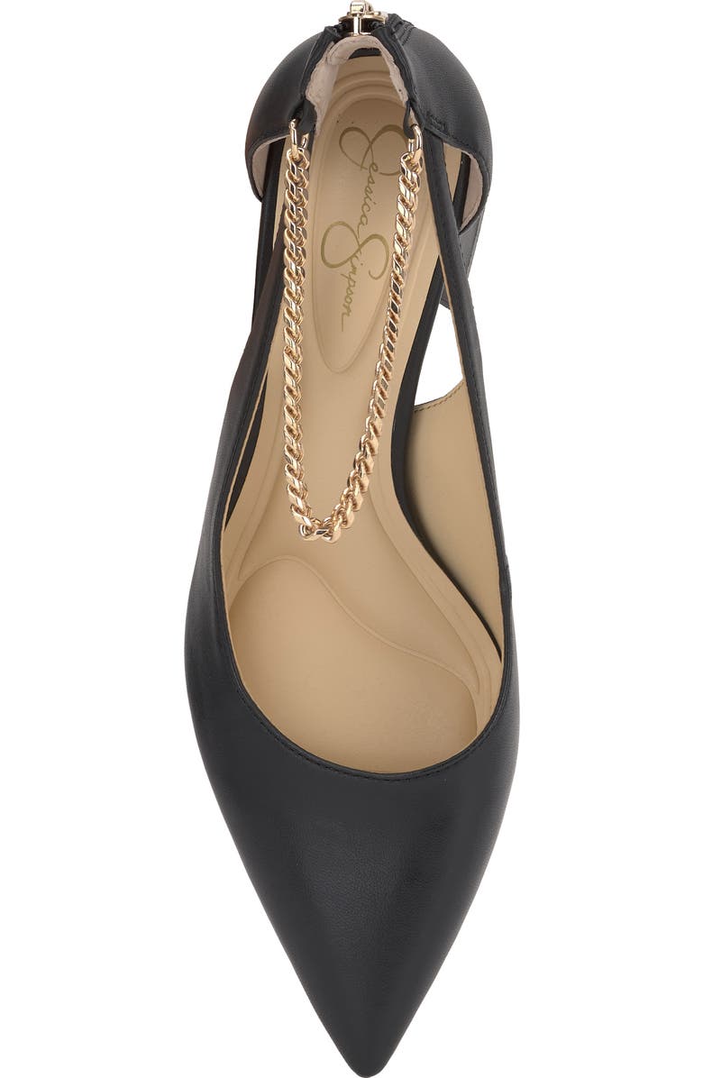 Jessica Simpson Sylan Chain Ankle Strap Pointed Toe Pump, Alternate, color,