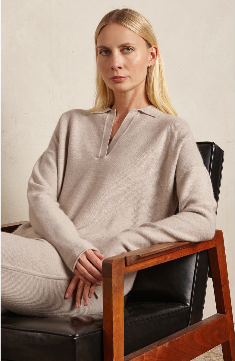 oyun BRISTOL RUGBY IN CASHWOOL, Alternate, color, Oyster