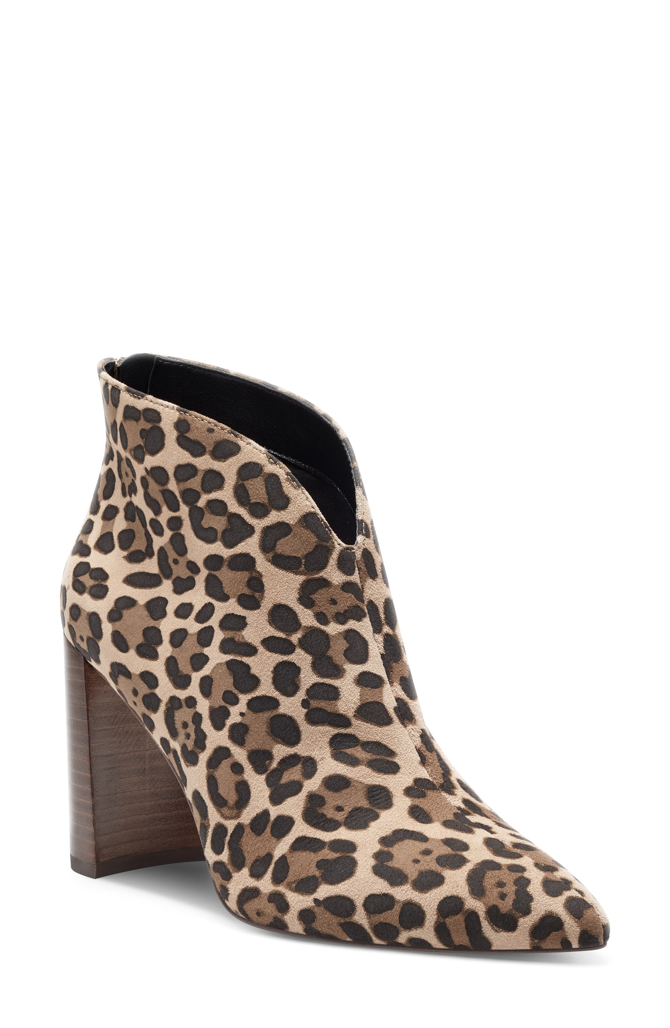 Salima Pointed Toe Bootie, Main, color, TAN MULTI SUEDE