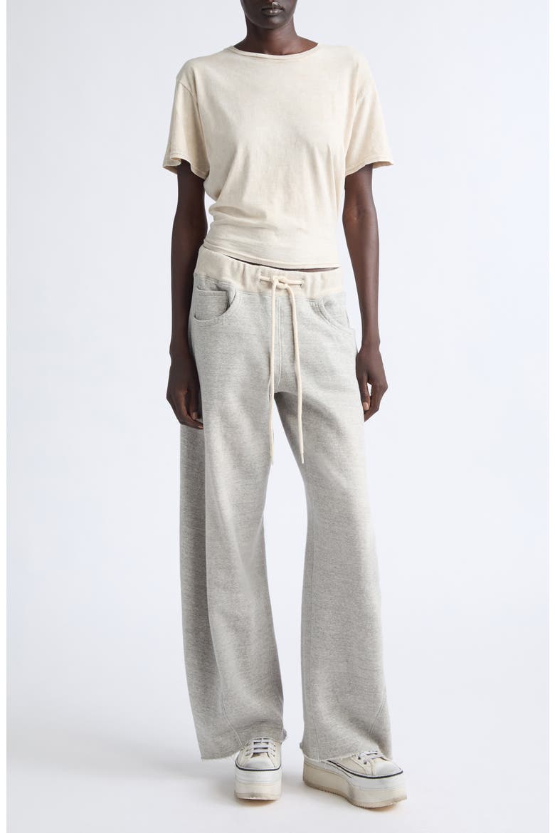 Tight Waist Cotton & Cashmere T-Shirt, Alternate, color, ACID KHAKI STONE