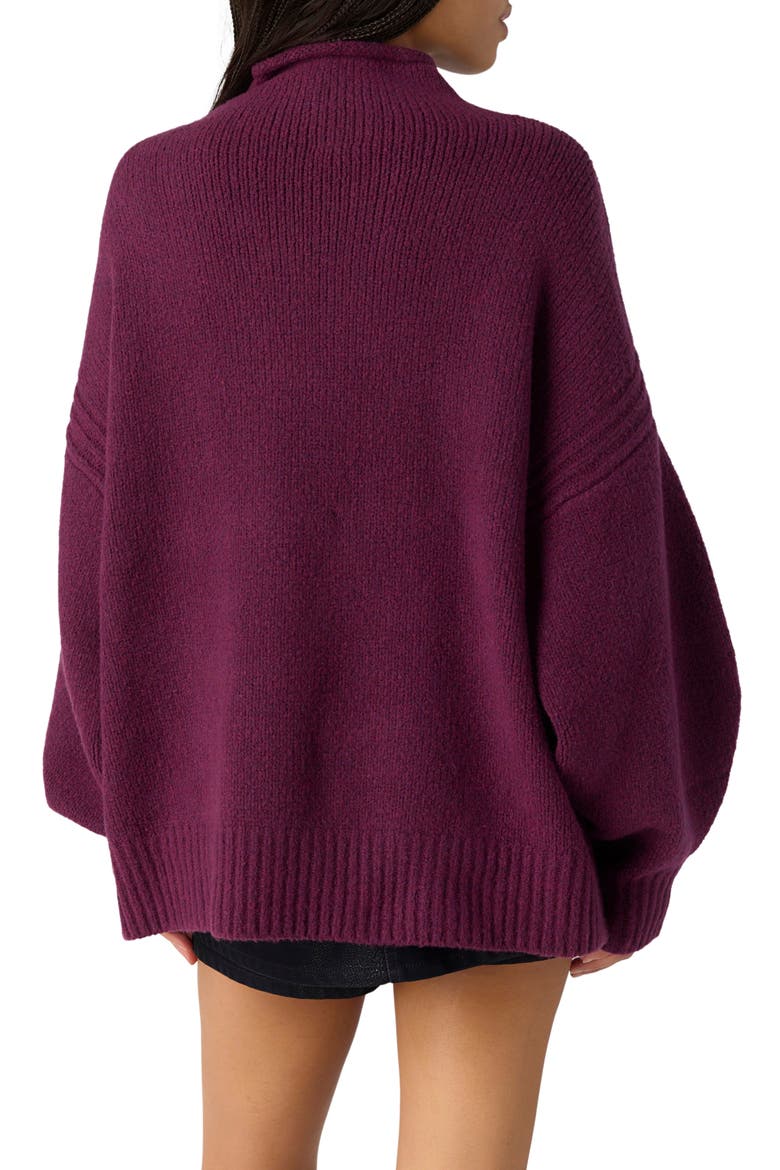 Beaumont Mock Neck Tunic Sweater, Alternate, color, WINTER BLOOM MELANGE