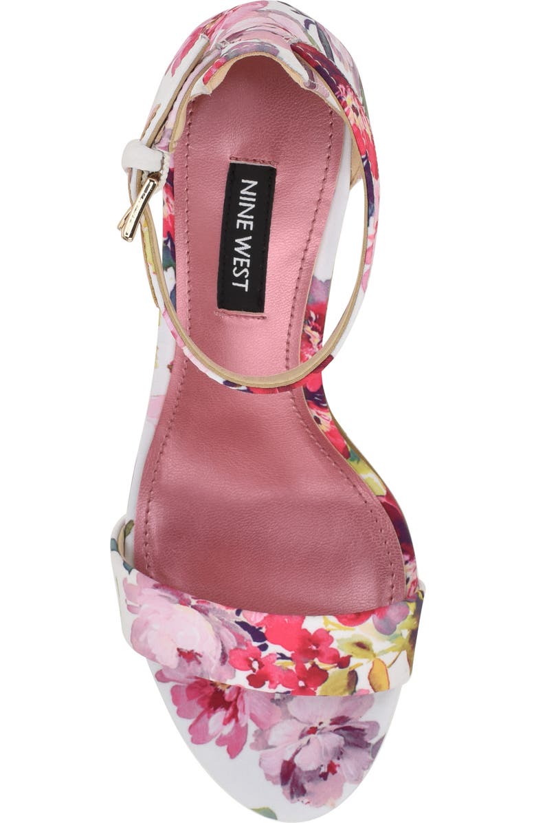 Nine West Pruce Ankle Strap Sandal, Alternate, color, Medium Pink Floral