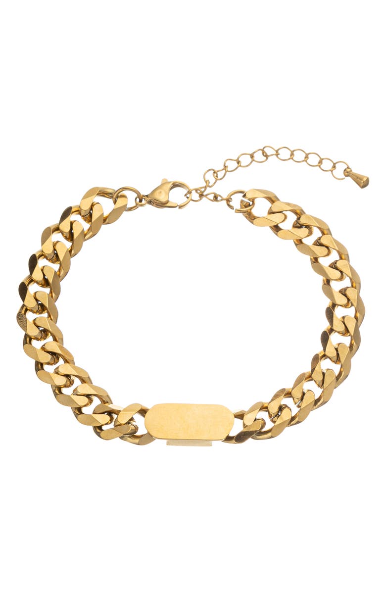 EYE CANDY LOS ANGELES Kinsley Curb Chain Bracelet, Main, color, Gold
