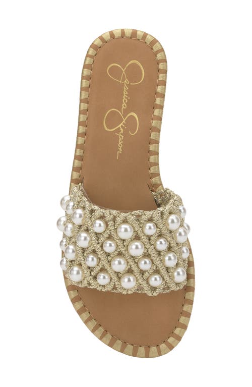 JESSICA SIMPSON JESSICA SIMPSON BRENNARA 2 BEADED SLIDE SANDAL 