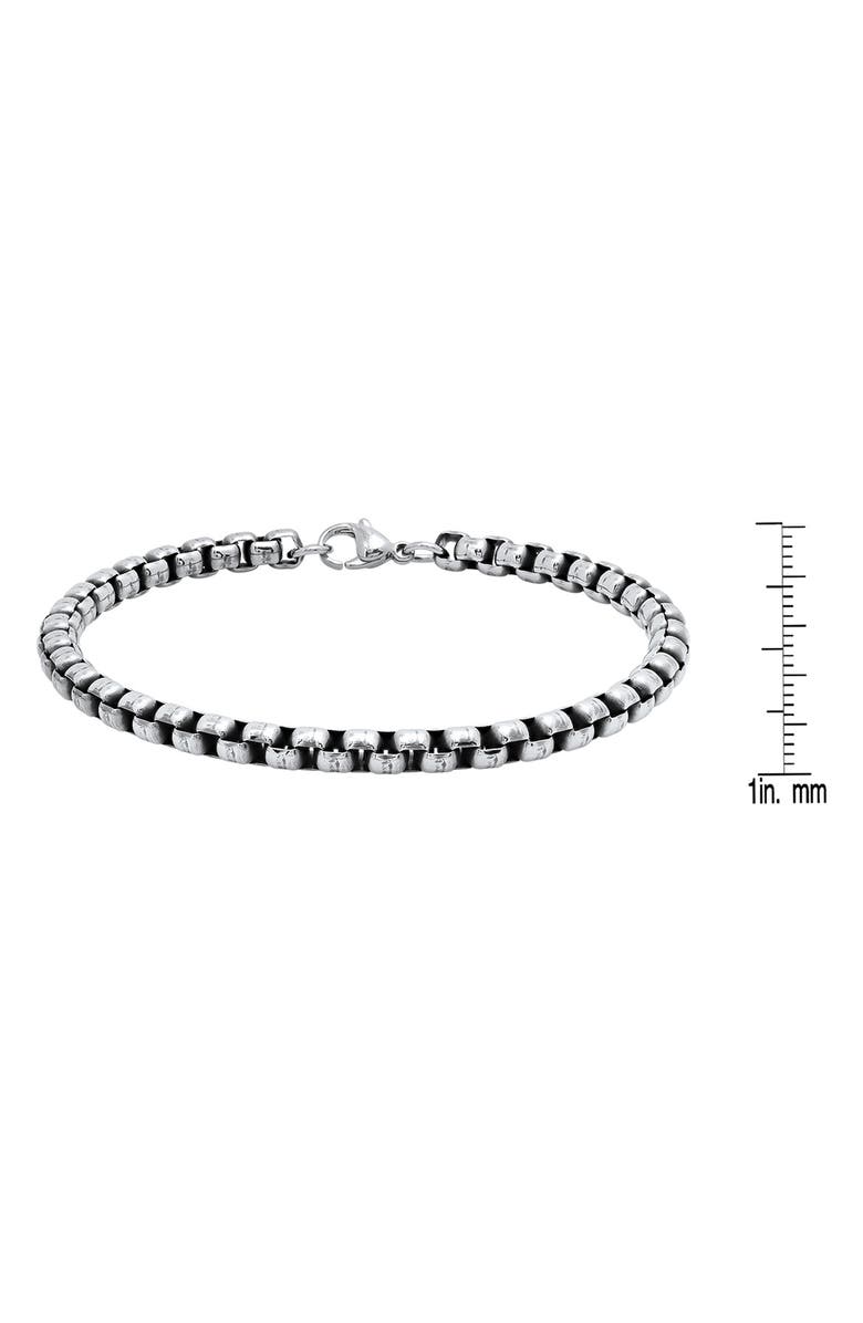 HMY JEWELRY Stainless Steel Rounded Chain Bracelet, Alternate, color, Metallic