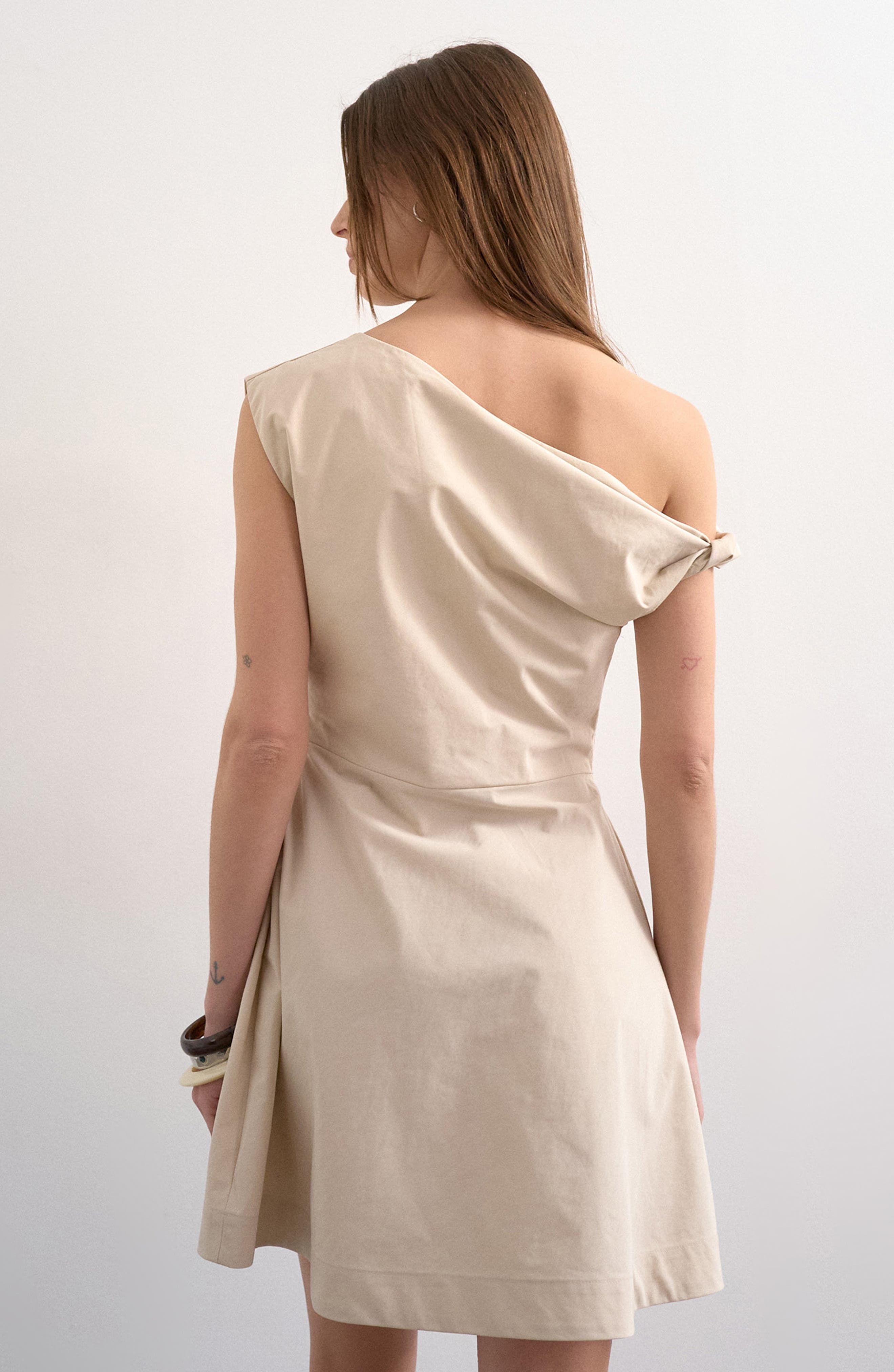 One-Shoulder Structured Minidress - image 2