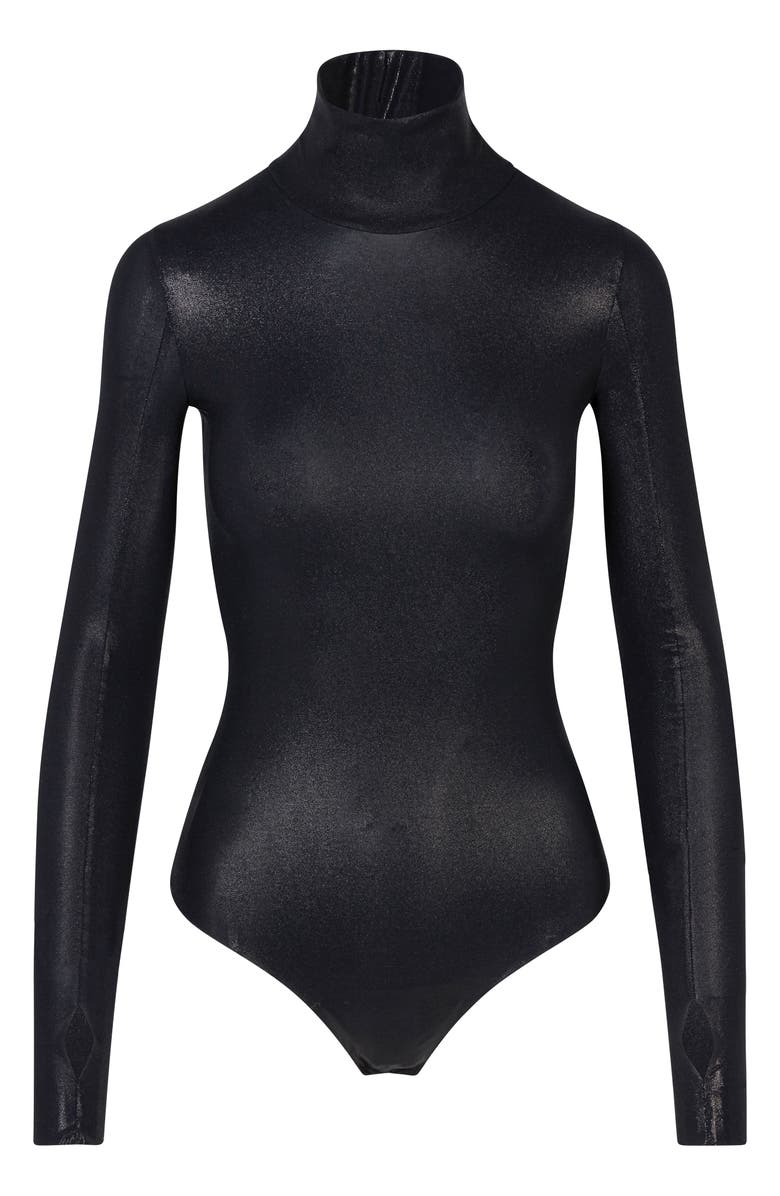 Commando Classic Turtleneck Microfiber Thong Bodysuit, Alternate, color,