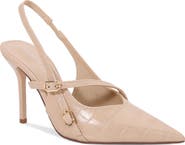 BERNESS Carlee Croc Embossed Pointed Toe Slingback Pump