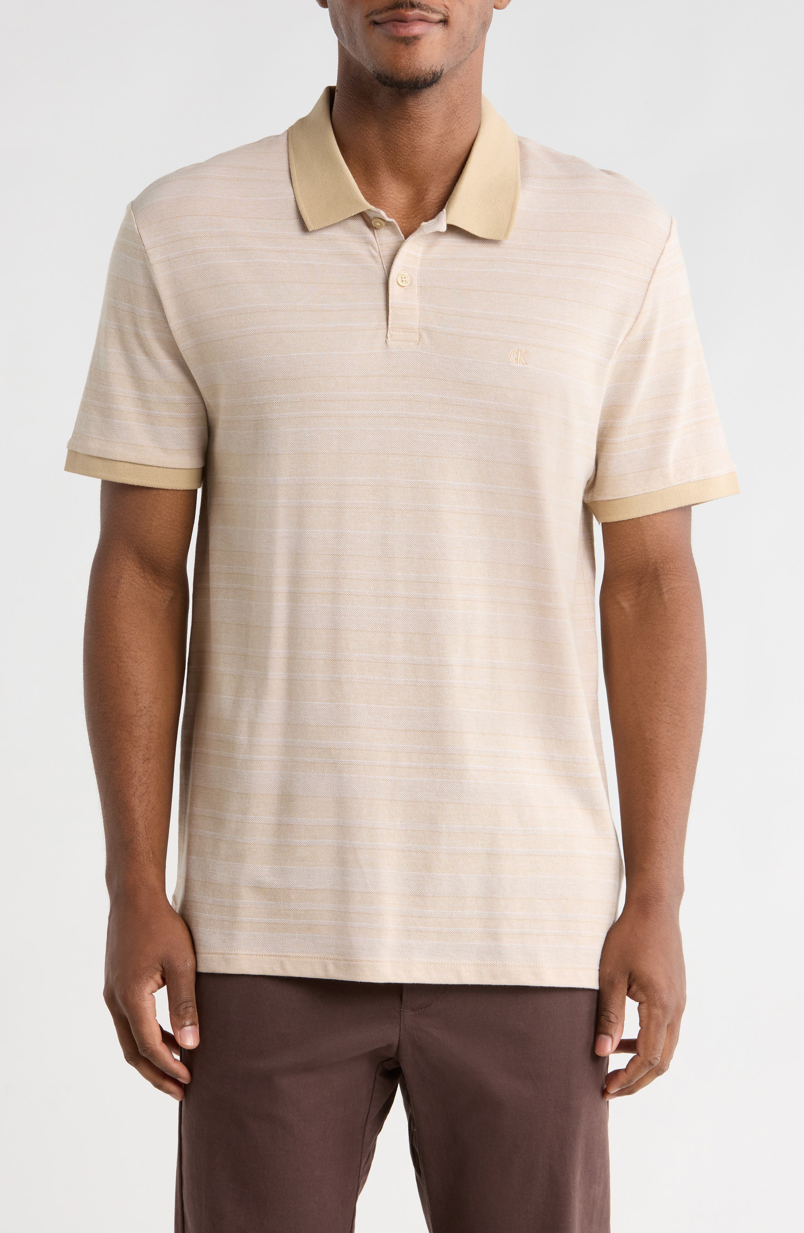 Stripe Jacquard Knit Polo - image 3
