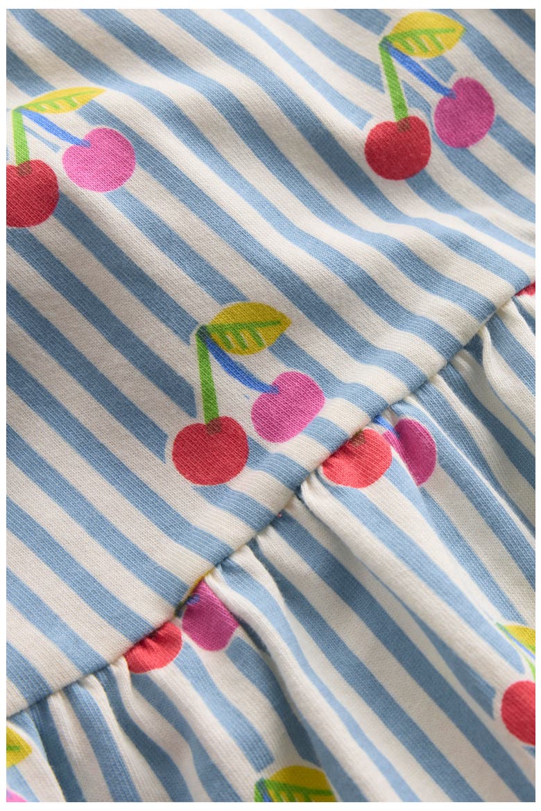 Kids' Stripe & Cherry Cotton Jersey Dress, Alternate, color, BLUE CHERRY STRIPE