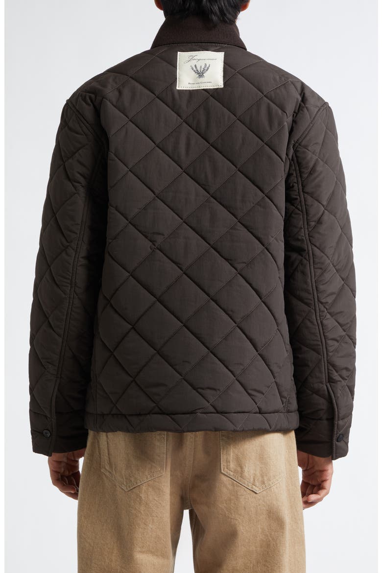 The Bastide Quilted Jacket, Alternate, color, DARK BROWN