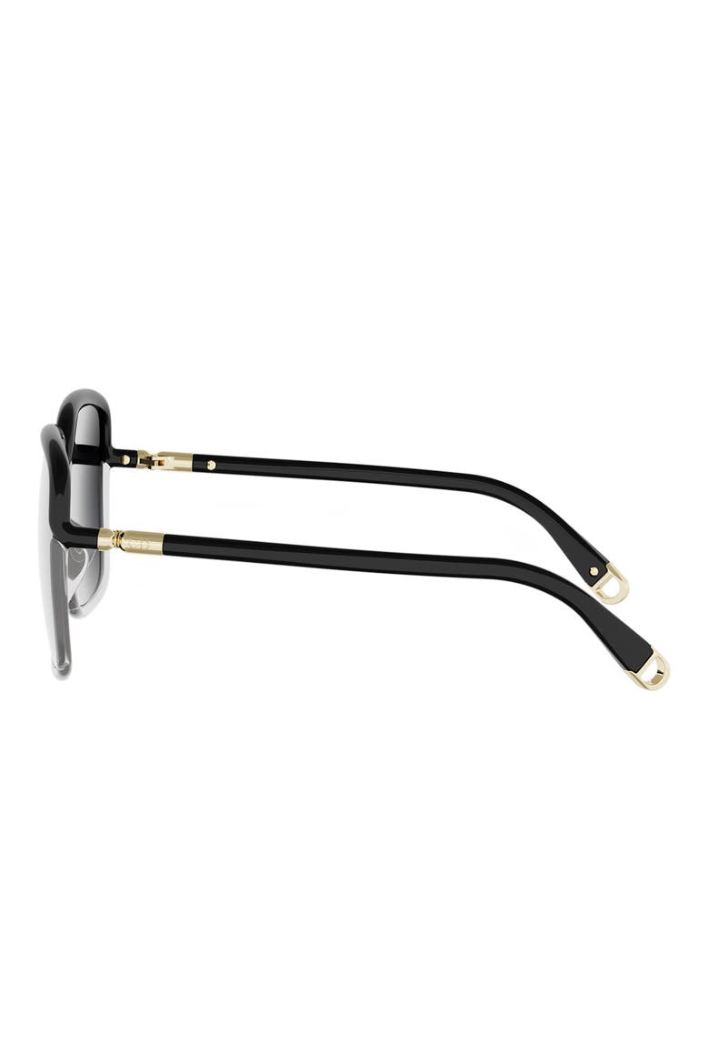 TwinColors 56mm Gradient Square Sunglasses, Alternate, color, BLACK/ OTHER / GRADIENT SMOKE
