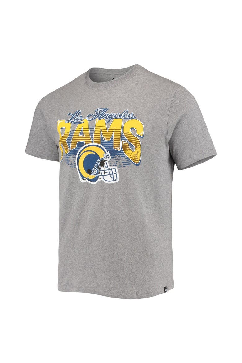 Men's '47 Heathered Gray Los Angeles Rams Super Rival Team T-Shirt, Alternate, color, Heather Gray