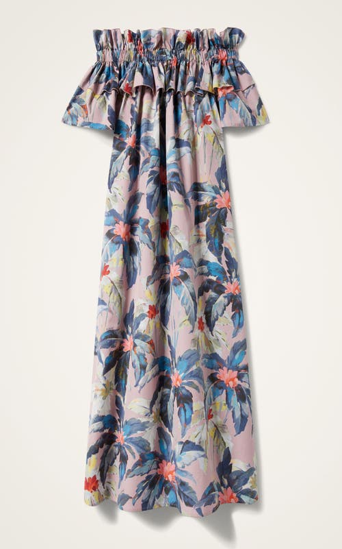 La Doublej Breakfast Dress Maxi Tropicana Mauve In Blue