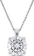 Julianna B. Moissanite Solitaire Pendant Necklace 14k