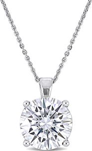 Julianna B. Moissanite Solitaire Pendant Necklace 14k