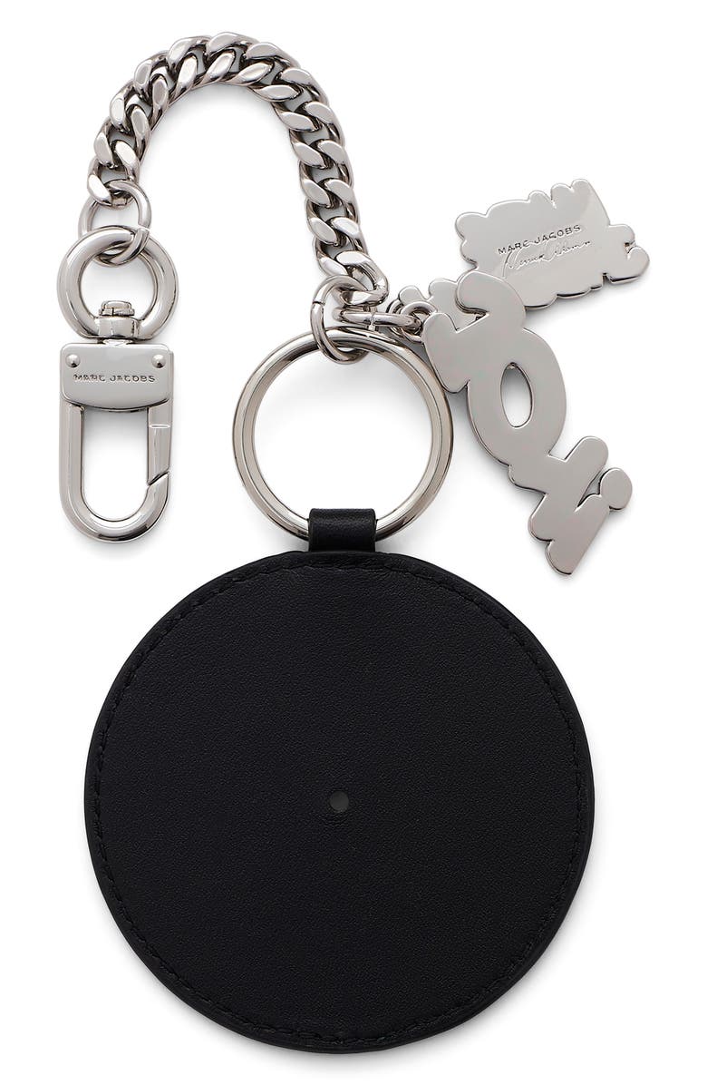 Marc Jacobs The Leather Bag Charm, Alternate, color, Black