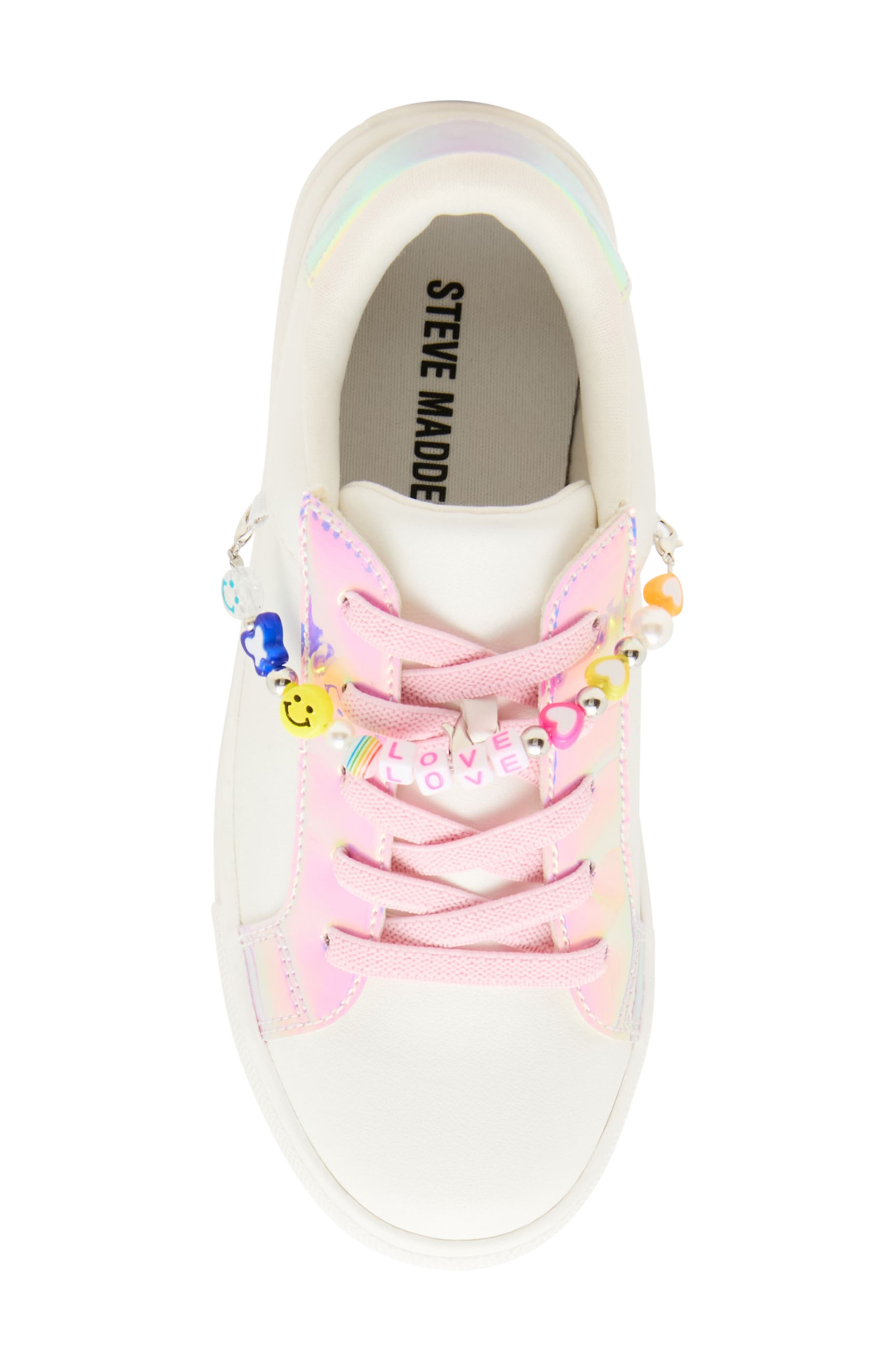 Kids' Jrally Faux Leather Sneaker, Alternate, color, WHITE MULTI