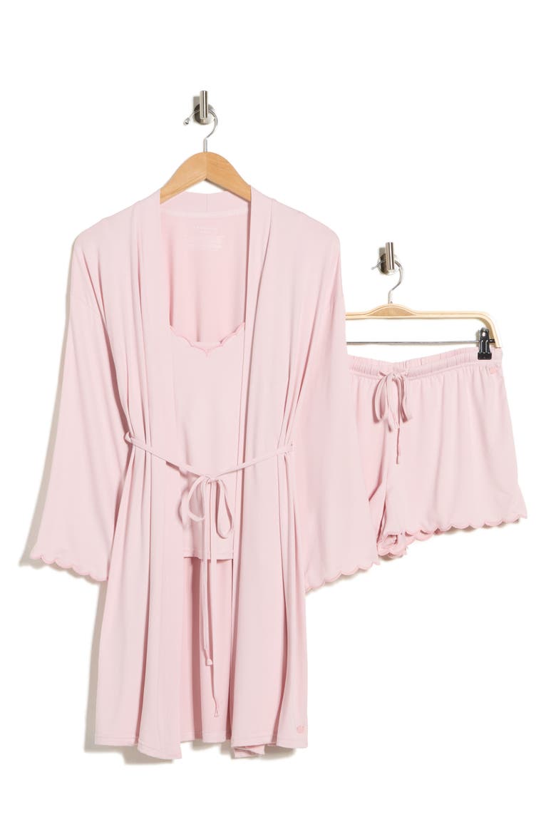 Camisole Short Pajamas & Robe Set, Alternate, color, WISTERIA BLOOM
