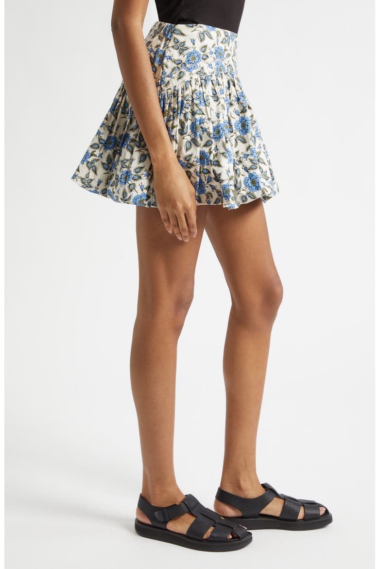 Persis Floral Bubble Miniskirt, Alternate, color, BLUE BELL FLORAL