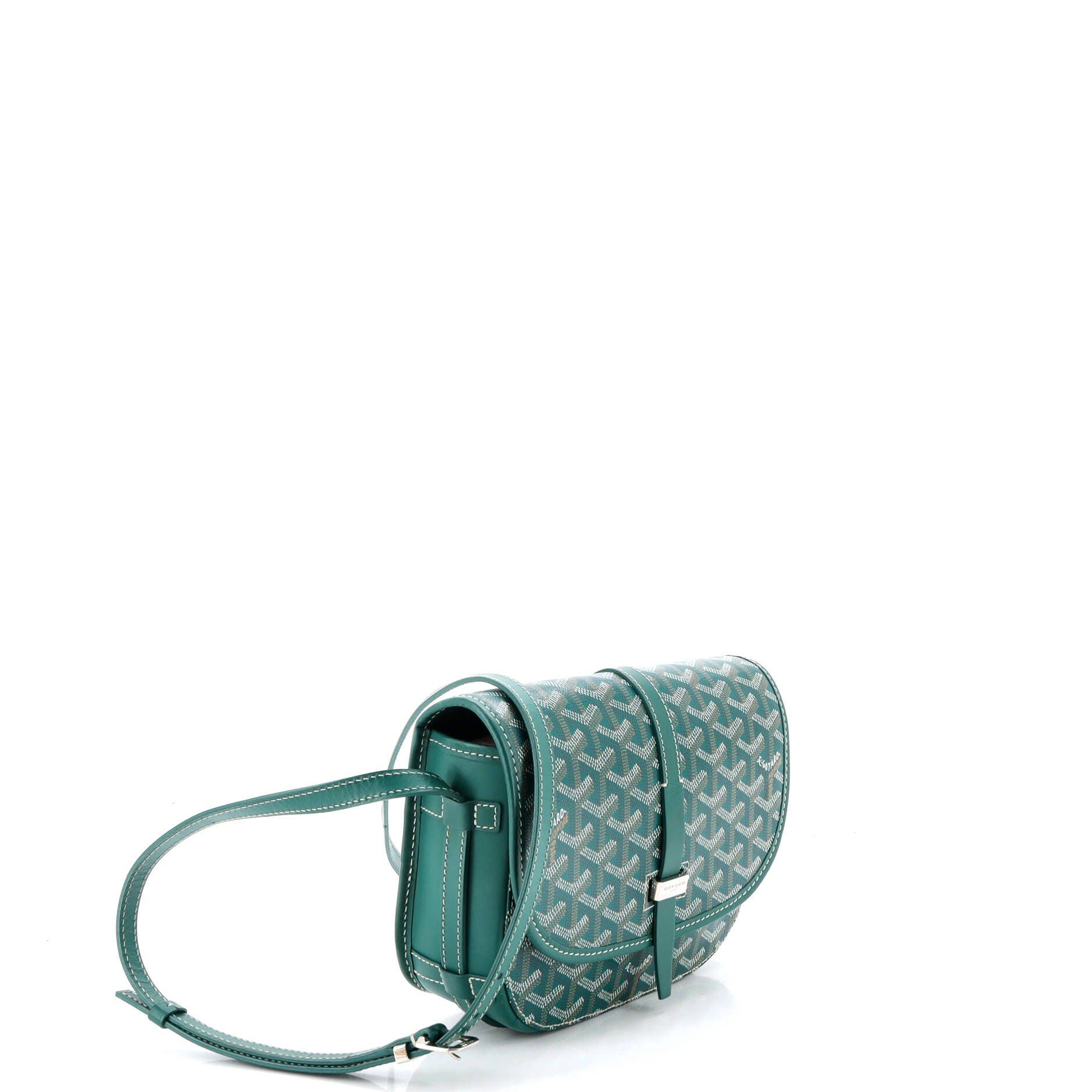 Pre-Owned Goyard Belvedere II Messenger Bag Coated Canvas PM, Alternate, color, Green