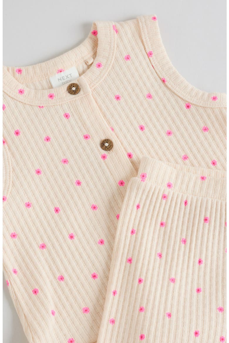 Kids' Ribbed Vest & Pants Set, Alternate, color, PINK