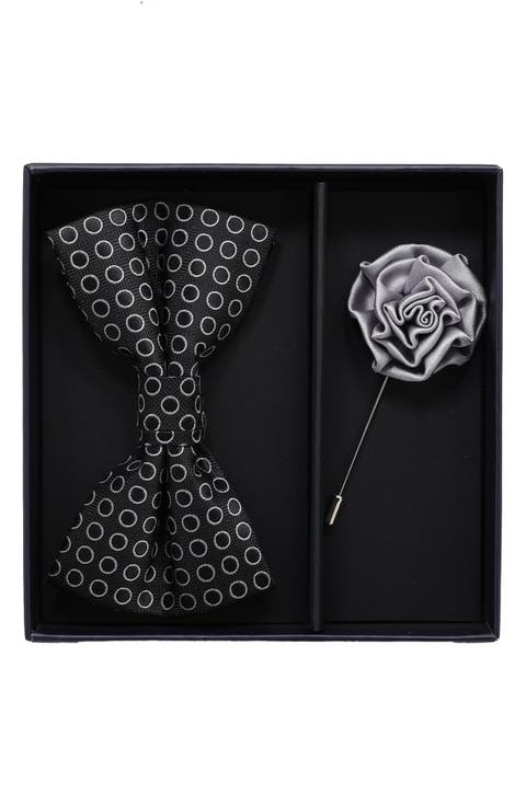 Bow Tie & Lapel Pin Set