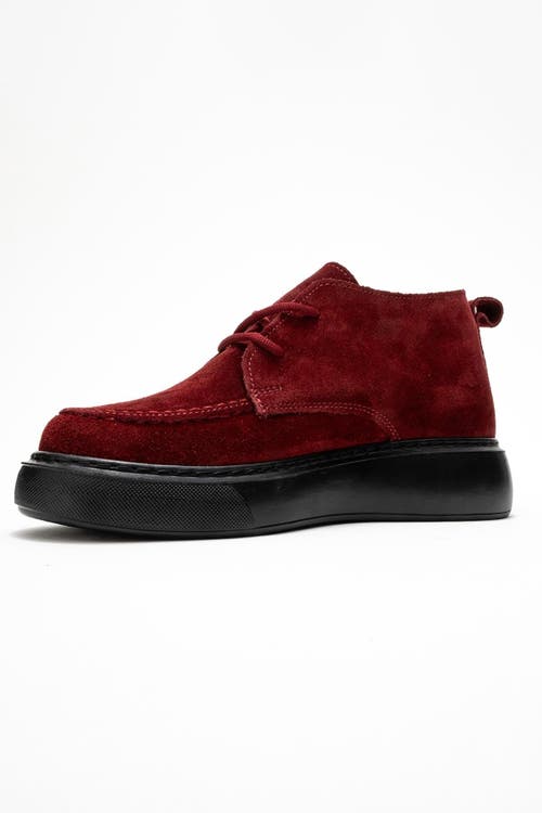 Forever & Always Shoes Lilya Leather Chukka Boot In Burgundy