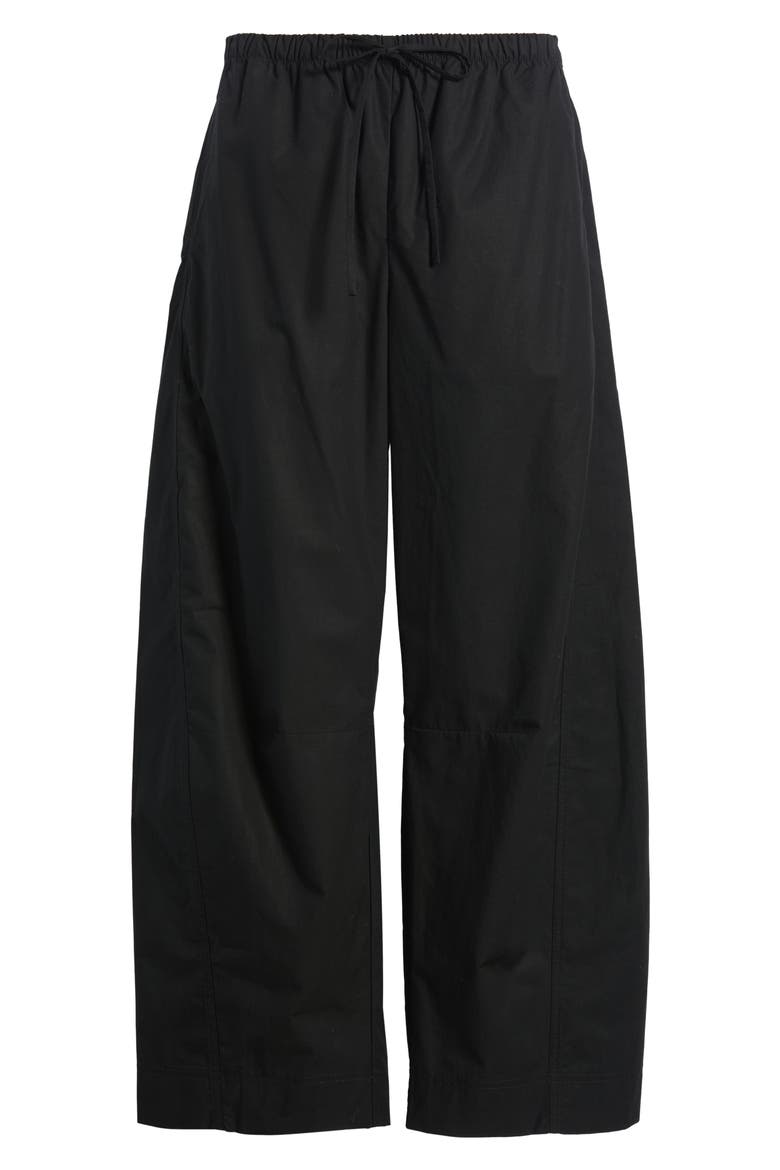 Elara Organic Cotton Drawstring Pants, Alternate, color, BLACK