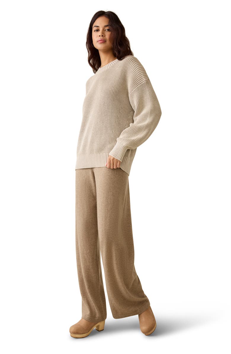 Faherty Sunwashed Organic Cotton Fisherman Sweater, Alternate, color,