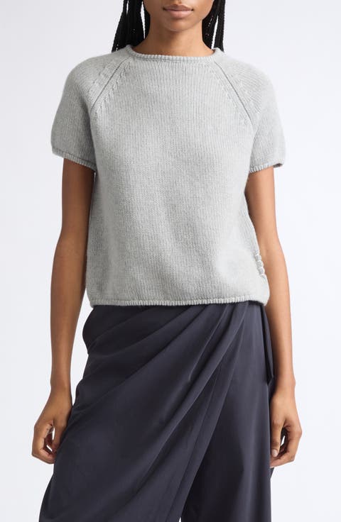 Wool, Cotton & Cashmere Short Sleeve Sweater