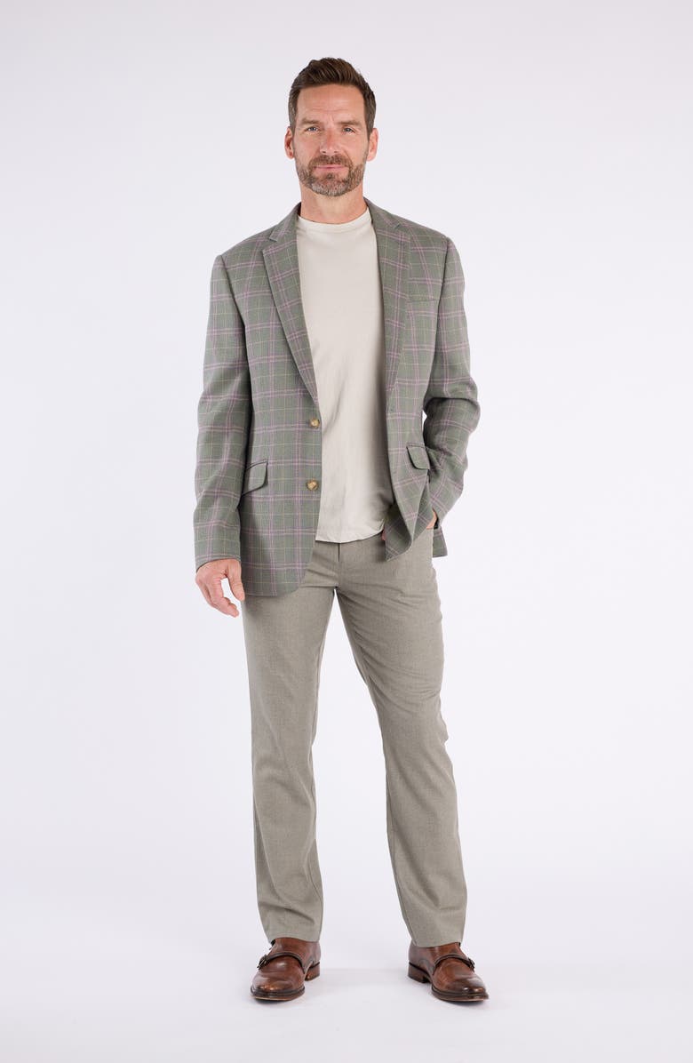 SAVILE ROW CO Windowpane Sport Coat, Alternate, color, Moss