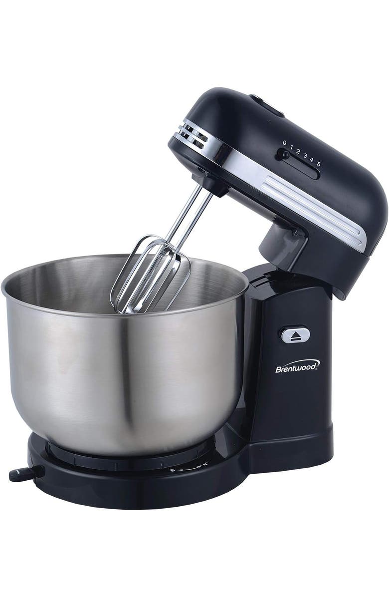 Brentwood 5-Speed Stand Mixer with 3 Quart Stainless Steel Mixing Bow, Main, color,