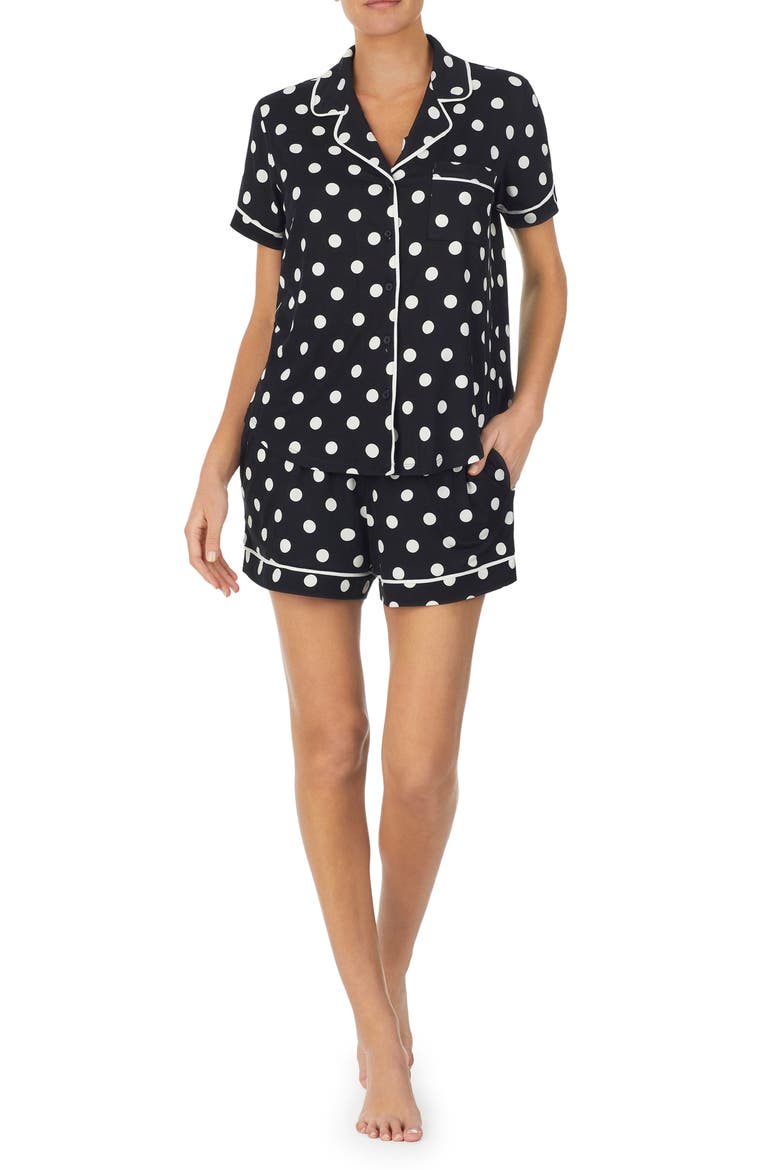 print short pajamas, Main, color, BLACK/ DOT